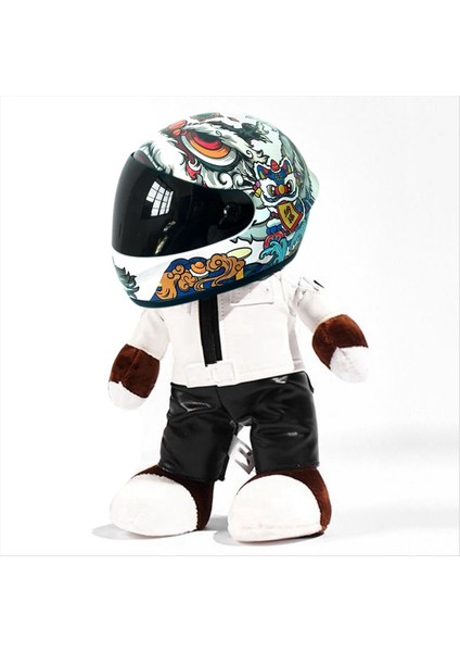 Serin Küçük Pet Motosiklet Kask Mini Arka Koltuk Dekorasyon Ayı Bebek Motosiklet Kask Tam Yüz Sert Kabuk Şapka (Yurt Dışından) indirimleri