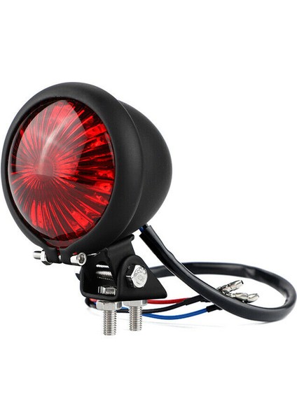 Motosiklet LED Arka Kuyruk Işık Fren Stop Lambası Moto LED Arka Lambası Bobber Chopper Cafe Için Siyah (Yurt Dışından)