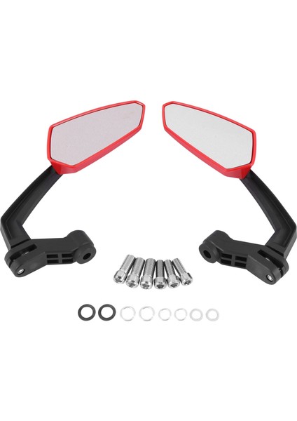 Motosiklet Dikiz Aynası ile M8 Saat Yönünde ve Saat Yönünün Tersine Dişli Cıvata Atv Moped Scooter Cruiser Rulo Kırmızı (Yurt Dışından)