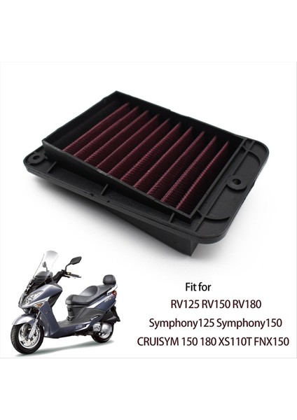 Motosiklet Yüksek Akış Hava Filtresi Temizleyici Emme Elemanı Sym Symphony 125 150 RV180 Cruısym 150 180 XS110T FNX150 (Yurt Dışından) indirimleri
