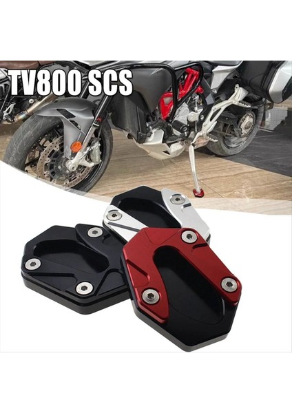 Motosiklet Kickstand Uzatma Plakası Ayak Yan Ayak Genişletme Pedi Augusta TV800 800SCS(GÜMÜŞ) (Yurt Dışından) modelleri
