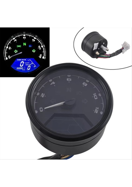 Motosiklet Evrensel LCD Dijital Takometre Kilometre Kilometre Sayacı Su Geçirmez Ölçer Cafe Racer Için 2-4 Silindir (Yurt Dışından) modelleri