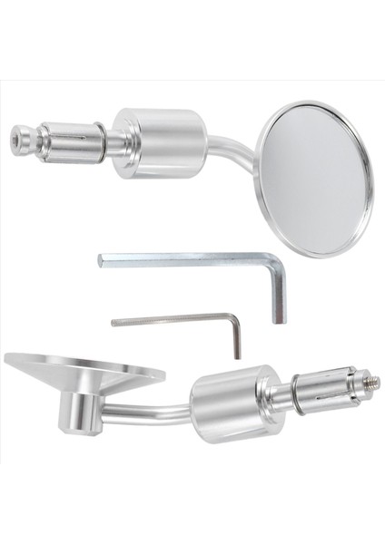 Motosiklet Dikiz Aynası Reflektör Evrensel Kolu Ayna Dikiz Aynası, Gümüş (Yurt Dışından) fiyatları