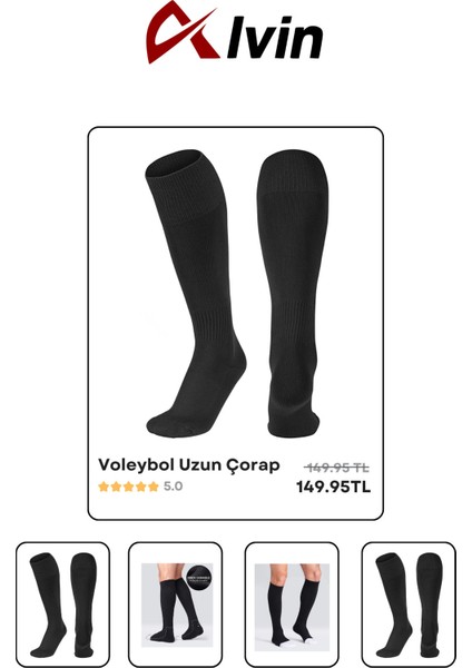 Voleybol Spor Seti - Dizlik, Elik, Saç Bandı, Bilek Havlusu Ve Uzun Çorap İle Tam Takım