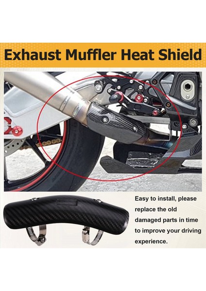 Motosiklet Egzoz Susturucu Orta Bağlantı Bağlantı Borusu Koruyucu Isı Kalkanı Yüzey Koruma Yamaha Kawasaki Honda Için (Yurt Dışından) fırsatları