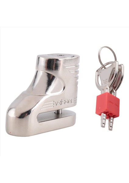 Veıson Motosiklet Disk Frenler Kilit 5mm Mtb Bisiklet Elektrikli Araba Anti-Hırsızlık Bisiklet Disk Kilidi Motosiklet Hırsızlık Koruma Fren Kilidi-Gümüş (Yurt Dışından)