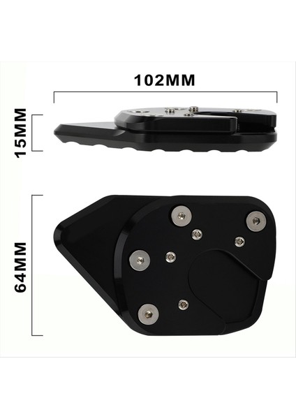 Motosiklet Kickstand Yan Standı Uzatma Destek Plakası Honda XADV750 NC750X 2017-2020 Kırmızı (Yurt Dışından) fırsatları