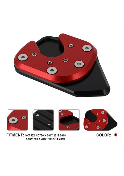 Motosiklet Kickstand Yan Standı Uzatma Destek Plakası Honda XADV750 NC750X 2017-2020 Kırmızı (Yurt Dışından) indirimleri