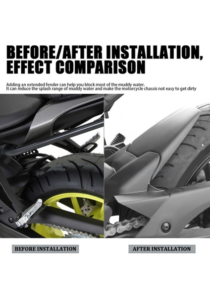 Motosiklet Arka Çamurluk Çamurluk Arka Genişletici Uzatma Yamaha MT07 Mt-07 2013-2017 XSR700 Xsr 700 2016-2020 (Yurt Dışından) modelleri