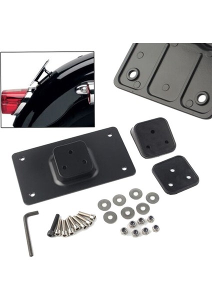 Motosiklet Laydown Tilt Plaka Kiti Çerçeve Dağı Için Harley Büyük Ikizler Sportster Dyna Softail (Yurt Dışından) fiyatları