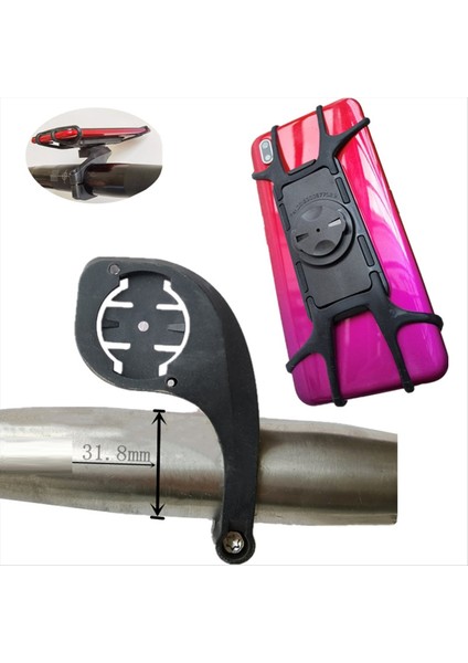 Silikon Bisiklet Telefon Tutucu,motosiklet Dağı, Darbeye Dayanıklı Telefonlar Için Braket ve Eylem Kamera, Temel Bisiklet Aksesuarı (Yurt Dışından) fırsatları