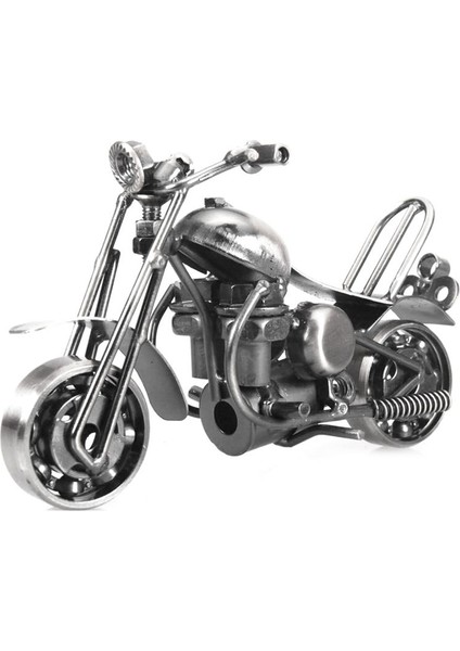 Metal Motosiklet Dekor Heykelcik Demir Motosiklet Heykel Masa Dekoru Sanat Hediye Ev Dekor Siyah (Yurt Dışından)