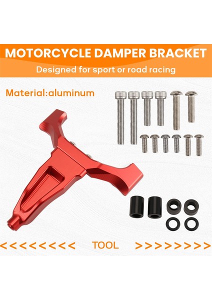 Motosiklet Aksesuarları Sabitleyici Direksiyon Damperi Montaj Aparatı Kiti Damperi Kiti Için Yamaha mt - 09 MT09 2024 2025 Kırmızı (Yurt Dışından) fırsatları
