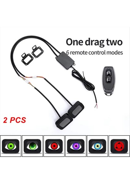 12-36V LED Şeytan Göz Işık Dinamik Motosiklet Ayna Şeytan Göz Işık Su Geçirmez Motosiklet Araba Headlightaccessories Bir (Yurt Dışından) modelleri