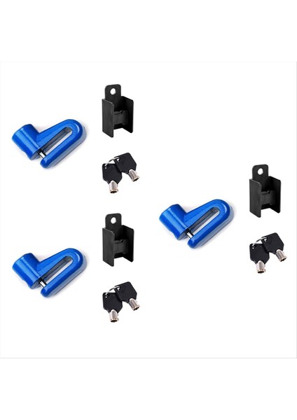 3 Takım Bisiklet Fren Diski Kilidi Motosiklet Elektrikli Araba Disk Fren Tuş Kilidi Sürüş Donanımları Aksesuarları Bisiklet Kilidi Mavi (Yurt Dışından) indirimleri