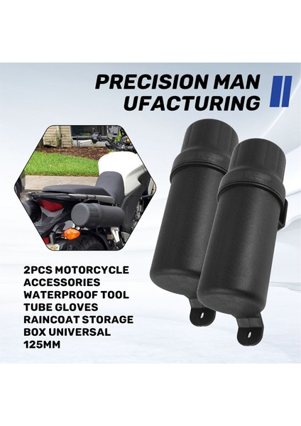 2 Adet Motosiklet Aksesuarları Su Geçirmez Aracı Tüp Eldiven Yağmurluk Saklama Kutusu Evrensel Honda Yamaha Kawasaki Için 125MM (Yurt Dışından) indirimleri