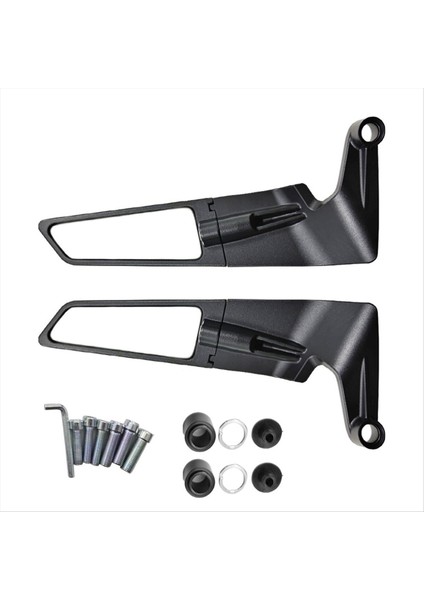 Motosiklet Dikiz Aynası, Ayarlanabilir Görünmez Rüzgar Kanat Yan Ayna Için Uyumlu Z400, Z650, Z900, Z1000 (Yurt Dışından)