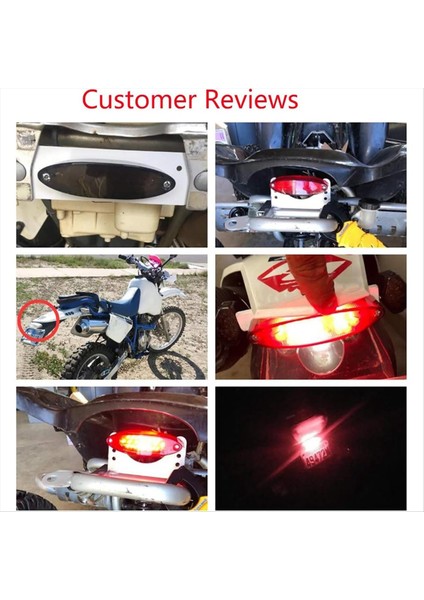 Motosiklet Arka Lambası Evrensel Fren Dur Işık Atv Utv Kuyruk Işık LED Plaka Aydınlatma Işığı (Yurt Dışından) fırsatları