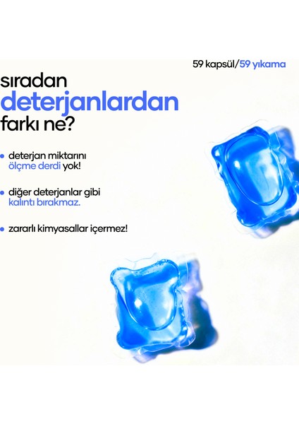 Kapsül Çamaşır Deterjanı Orkide Kokulu - Renkliler ve Beyazlar İçin 59 Yıkama fırsatları