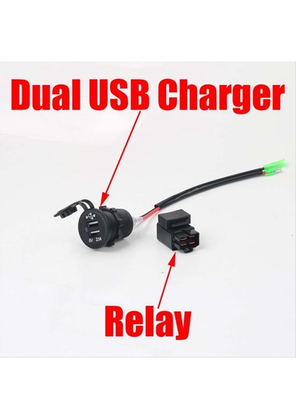 Motosiklet Çift USB Şarj Soketi Dönüştürücü Adaptör Soketi Kawasaki Için 650 1000X300X650 Ninja 400 650 (Yurt Dışından) fırsatları