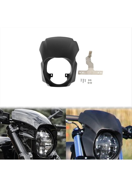 Motosiklet Mat Siyah Ön Far Fairing Kapak Maskesi Için Harley Softail Breakout Fxbrs 114 Fxbr 107 2018-2022 (Yurt Dışından) modelleri