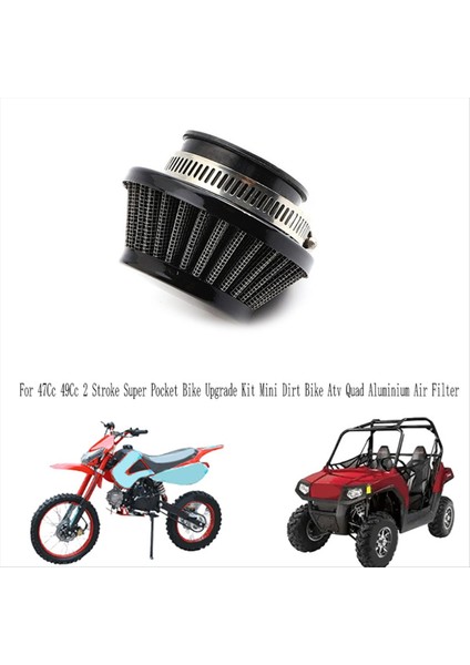 42MM Hava Filtresi 47CC 49CC Süper Çocuk Motosikleti Yükseltme Kiti Mini Kir Bisiklet Atv Quad Alüminyum Hava Filtresi Siyah (Yurt Dışından) fırsatları