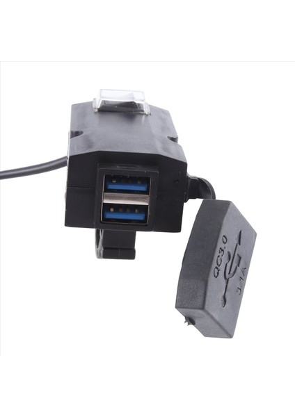 12V-24V Qc3.0/3.1 A Çift USB Bağlantı Noktası Su Geçirmez Motosiklet Gidonu Şarj Adaptörü Güç Kaynağı Soketi (Yurt Dışından) modelleri