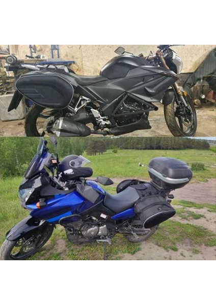 Motosiklet Oxford Kumaş Su Geçirmez Arka Arka Koltuk Çantası 36L-58L Seyahat Çantası Eyer Çantası Yan Kask Çantası Sürme Seyahat (Yurt Dışından)