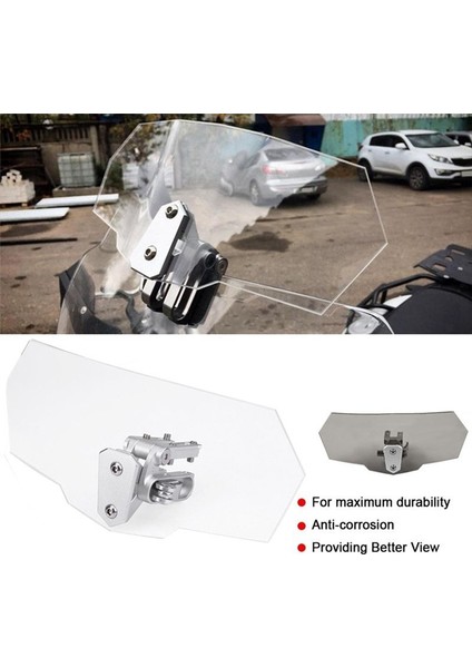Evrensel Motosiklet Rüzgar Deflektörü Ön Cam Ön Cam Üzerinde Klip Uzatma 20CM Yamaha NMAX155 Honda PCX150 X-Adv (Yurt Dışından) indirimleri
