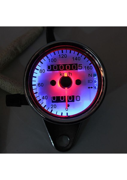 Motosiklet Evrensel 12V LCD Kilometre Kilometre Sayacı Ölçer Çift Amaçlı LED Sinyal Işığı Arka Işık Göstergesi (Yurt Dışından) fiyatları