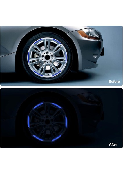 100 Adet Yansıtıcı Araba Jant Çıkartmaları, Gece Güvenlik Uyarı Şeridi, Çıkartmaları Bant Araba, Motosiklet (Yurt Dışından) indirimleri