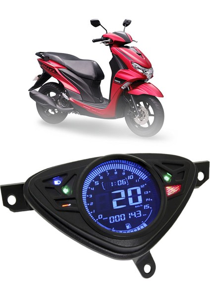 Motosiklet Hız Ölçer Renkli LCD Sıcaklık Yağ Göstergesi Ayarlanabilir Kilometre Sayacı Yamaha Mıo (Yurt Dışından) fiyatları