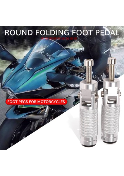 Evrensel Motosiklet Motorsiklet Arka Pedalı Kurulu Katlanır Footrests Ayakliklari Ayak Dayanakları Mandal (Yurt Dışından) indirimleri
