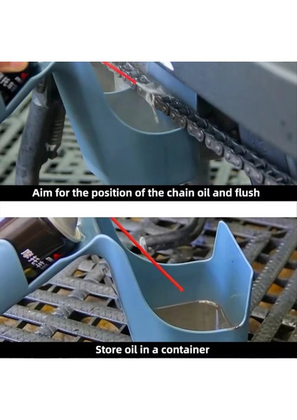 Motosiklet ve Bisiklet Zinciri Temizleme Aracı Seti Anti-Splash Yağ Saklama Kutusu, Elastik Plastik, Evrensel Fit (Yurt Dışından) fırsatları