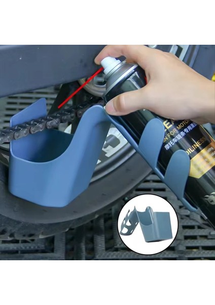 Motosiklet ve Bisiklet Zinciri Temizleme Aracı Seti Anti-Splash Yağ Saklama Kutusu, Elastik Plastik, Evrensel Fit (Yurt Dışından) indirimleri