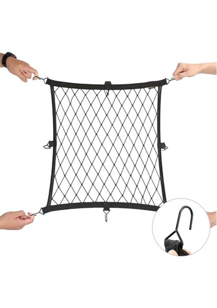 Rhinowalk Motosiklet Kask Tutucu Net 8 Plastik Kanca Motosiklet Bagaj Net Tutucu Örgü Depolama Bagaj Çantaları Aksesuarları (Yurt Dışından)