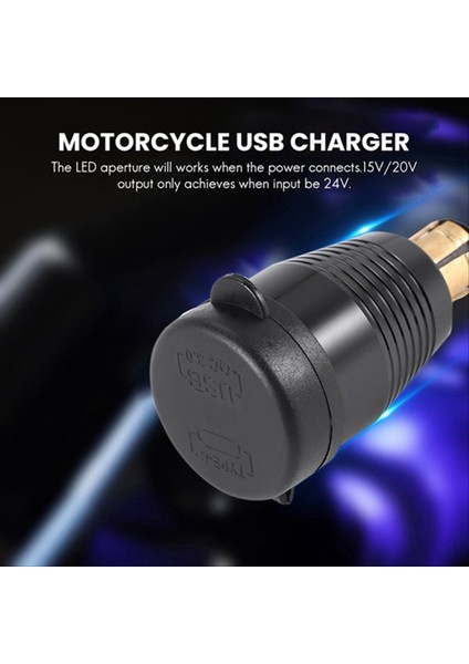2 Takım Motosiklet Dın Fişi Su Geçirmez Şarj Cihazı Qc3. 0 USB Şarj Aleti ve Tip C 30W Güç Teslimat Adaptör Soketi (Yurt Dışından) fırsatları