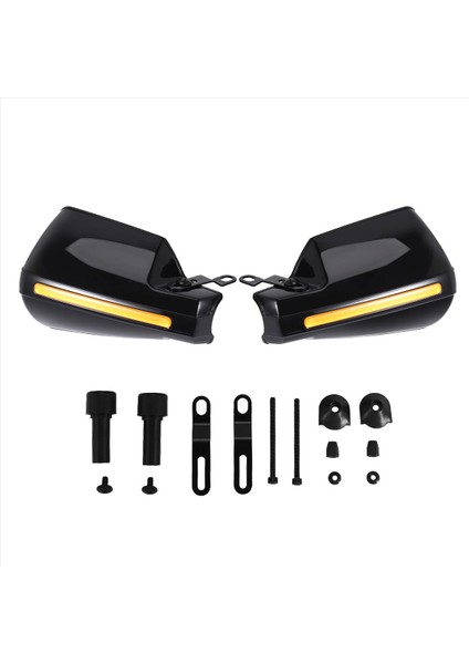 Çift Motosiklet El Muhafızları 7/8 Inç 22MM Gidon Handguard Kolu Koruyucu Bisiklet Fırça Rüzgar Guard (Siyah) (Yurt Dışından) modelleri