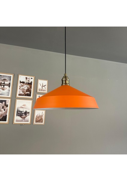 Lema Turuncu Tekli Avize Lale Başlık Sarkıt Lamba Restoran Cafe Salon Avizeleri