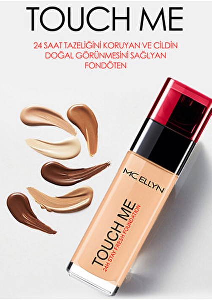 Touch Me 24H Stay Fresh Fondöten SPF 15 Pürüzsüz Görünüm İçin 04 fiyatları