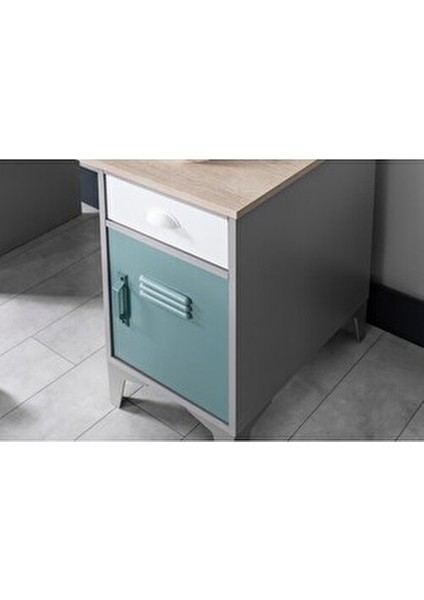 Thor Genç Odası Takımı 5 Parça Yonga Levha Malzeme ile Modern Tasarım Yeşil