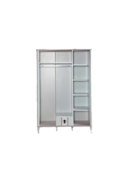 Smurfs White Genç Odası Takımı Yonga Levha Malzemeden 5 Parça Şık Tasarım