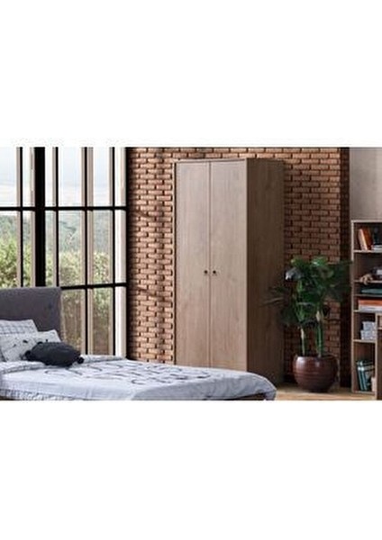 Granna Genç Odası Takımı Yonga Levha Malzeme ile 2 Kapılı 5 Parça Takım