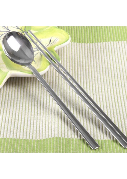 2 Çift Kullanılabilir Paslanmaz Çelik Yemek Çubukları Yemek Çatal Bıçak Takımı Gereçleri (Yurt Dışından) fırsatları