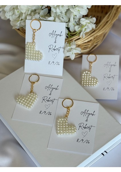 Kalpli Incili Anahtarlık 20 Adet Hediyelik modelleri