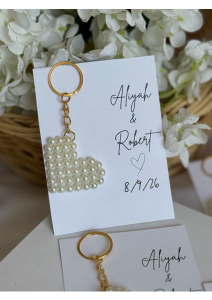 Kalpli Incili Anahtarlık 20 Adet Hediyelik fırsatları