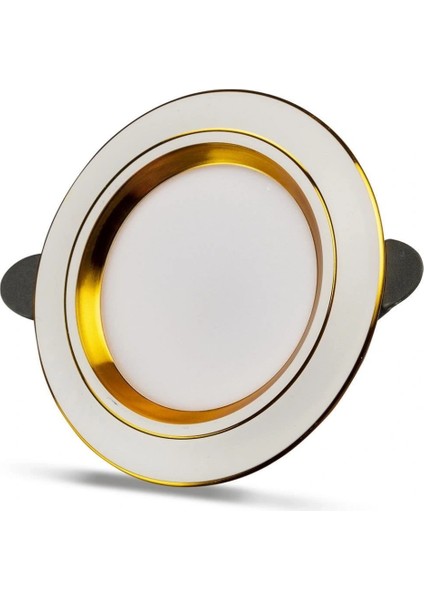 Buğz Eco Lounge Noas YL38 0520 Beyaz Kasa Gold Detaylı LED Spot 5W 3 Renkli