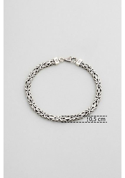 Gladius Gücü Oksitli Gümüş Erkek Kral Zincir Bileklik modelleri