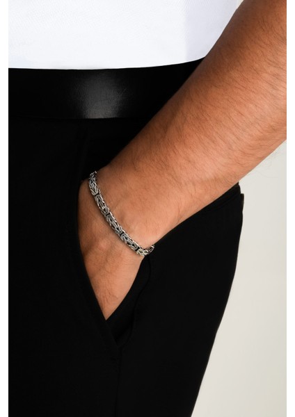 Gladius Gücü Oksitli Gümüş Erkek Kral Zincir Bileklik fırsatları