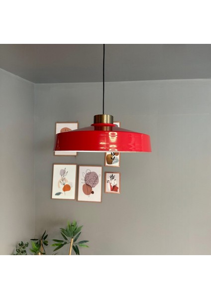 Açe Kırmızı Tekli Eskitme Plafonyer Başlık Avize Retro Sarkıt Ofis Showroom Salon Mutfak Avizeleri fiyatları